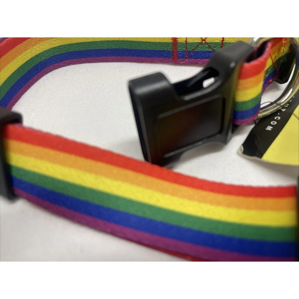 Large Adjustable Dog Native Pup Collar Slip-On Clip Rainbowcore Large New NWT